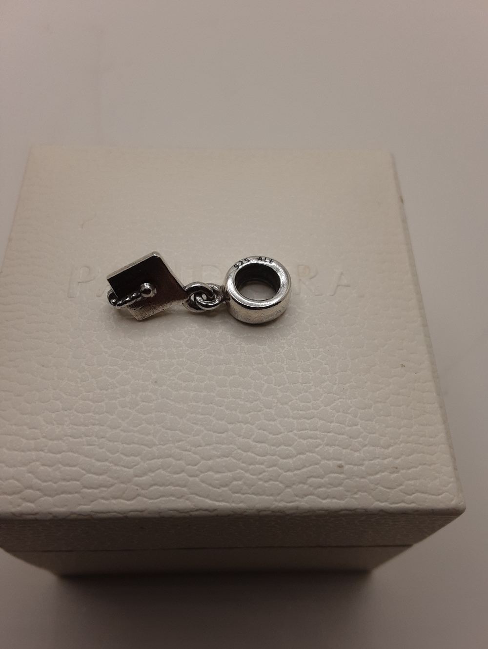 Authentic Pandora Sterling Silver Education Graduation Cap Dangle Charm - Picture 4 of 8